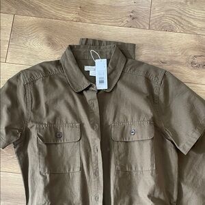 Outerknown Olive Jumpsuit with Button Front